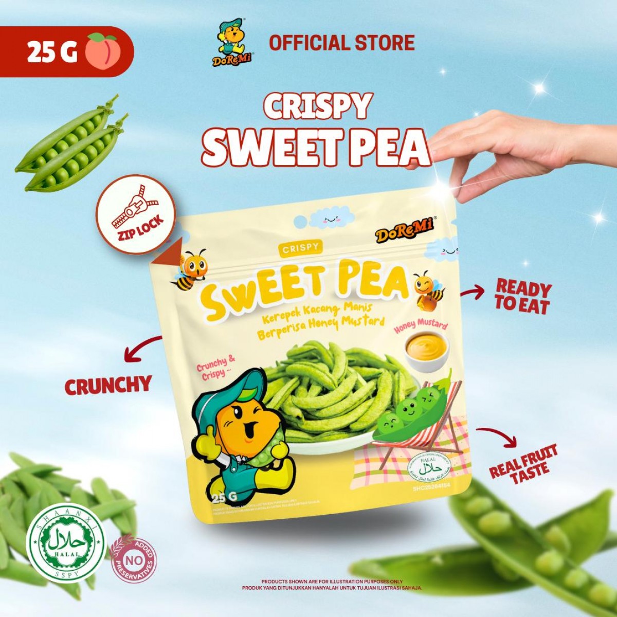  Crispy Sweet Pea Honey Mustard Flavour [ 25gm ]