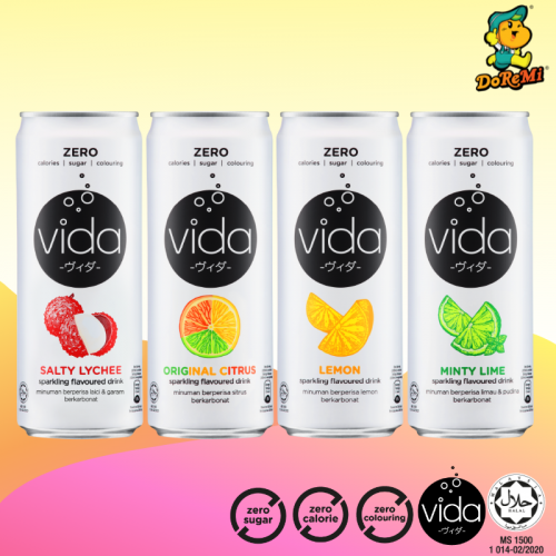 VIDA Sparkling Flavoured Drinks 325ml (2 Bottles Mix & Match)