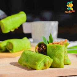 V-Nion Pandan Crepe with Turmeric Coconut (Kuih Ketayap) (6pcs/12pcs)