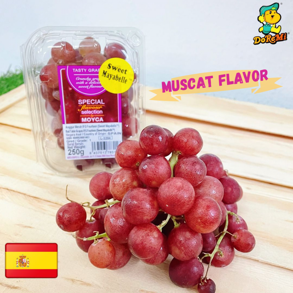 Spain Moyca Seedless Grapes (250g x3)