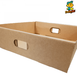 Cardboard Hamper/Giftbox Tray with Decor (36L x 35W x 9.5H)cm