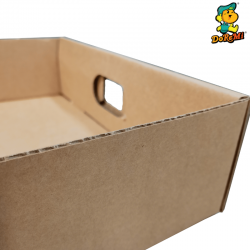 Cardboard Hamper/Giftbox Tray with Decor (36L x 35W x 9.5H)cm