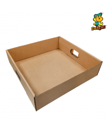 Cardboard Hamper/Giftbox Tray with Decor (36L x 35W x 9.5H)cm