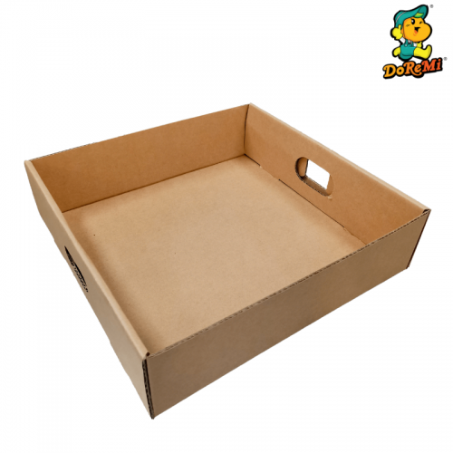 Cardboard Hamper/Giftbox Tray with Decor (36L x 35W x 9.5H)cm